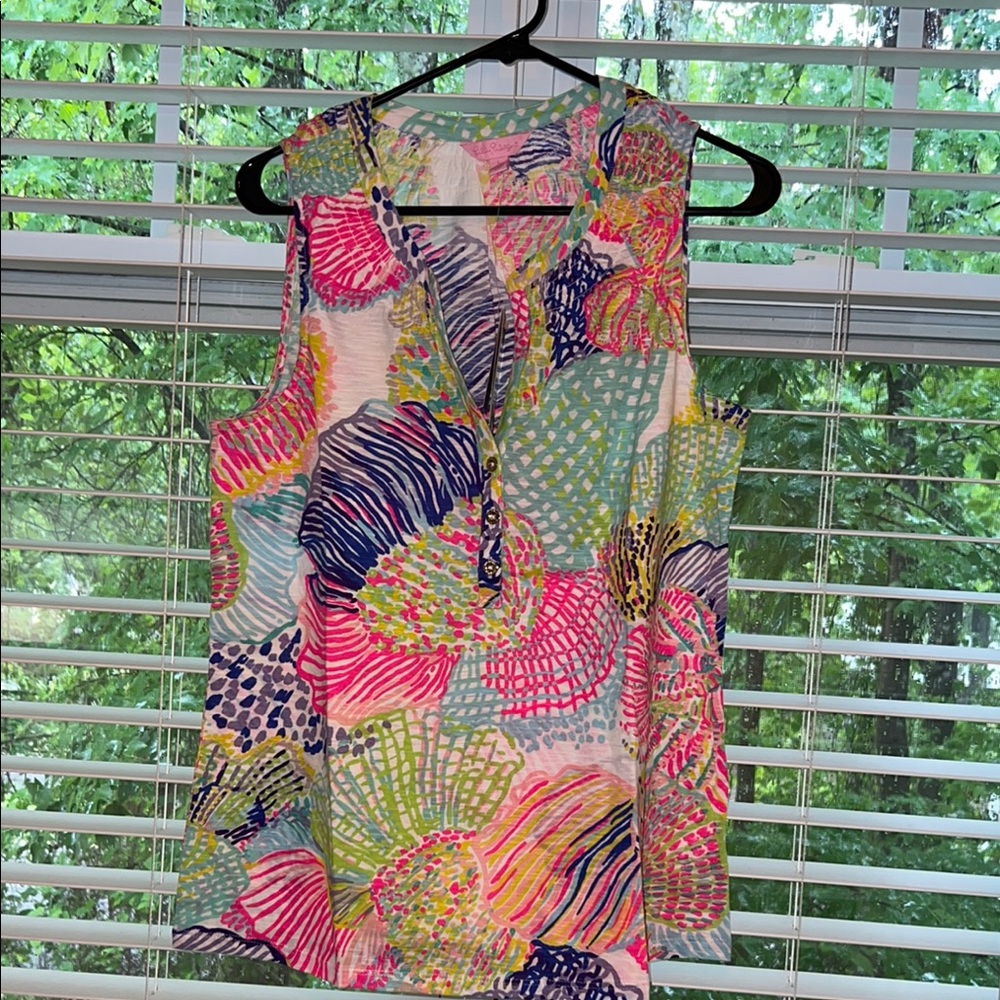 Colorful Sleeveless Women's Top Lilly Pulitzer Essie top nwt l large